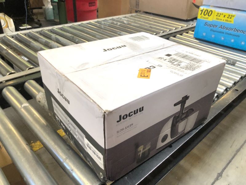 Photo 1 of Jocuu Slow Masticating Juicer Machines with Soft Hard Modes Easy to Clean Quiet Motor & Reverse Function, Cold Press Juicer for Fruit & Vegetable, 90% Juice Yield, with Brush & Recipes (Grey)