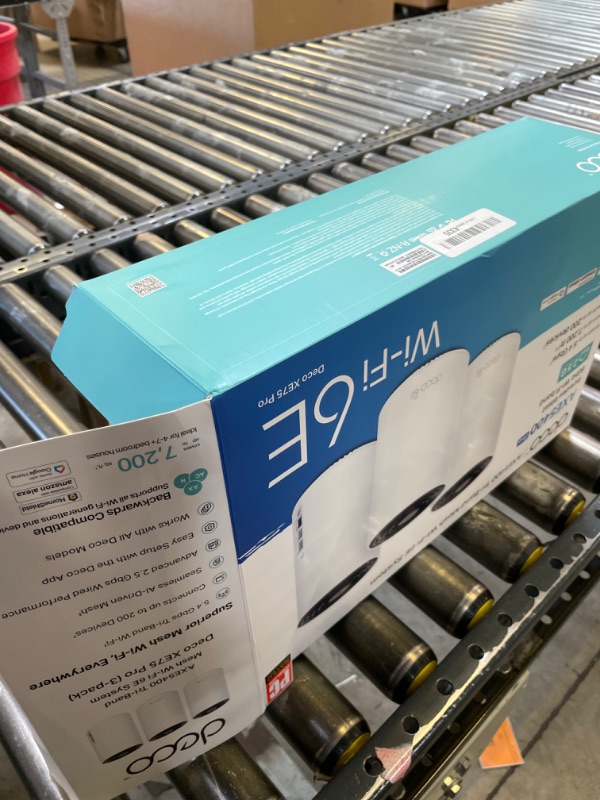 Photo 1 of TP-Link Deco AXE5400 Tri-Band WiFi 6E Mesh System(Deco XE75 Pro) - 2.5G WAN/LAN Port, Covers up to 7200 Sq.Ft, Replaces WiFi Router and Extender, AI-Driven Mesh, New 6GHz Band, 3-Pack