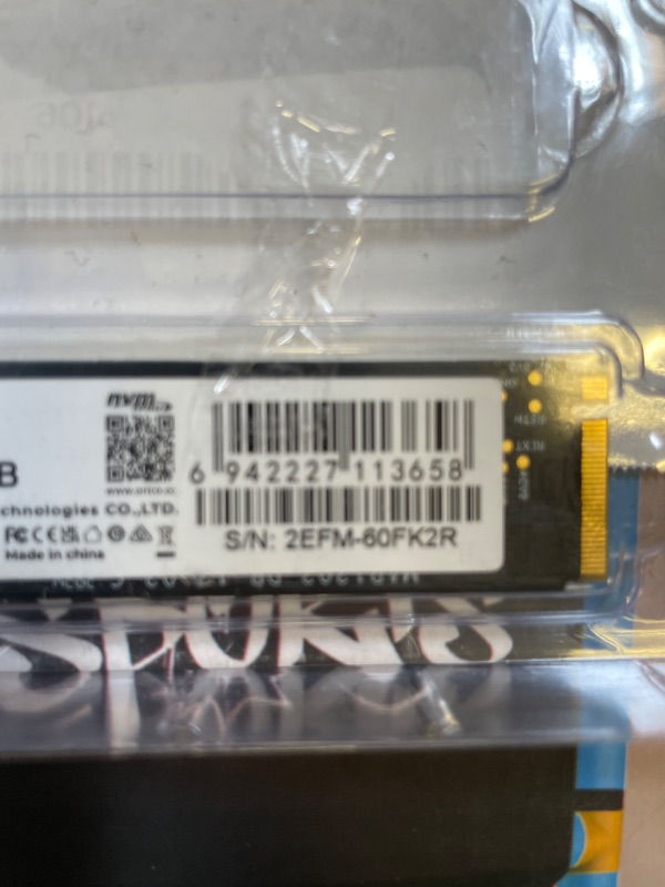 Photo 1 of ORICO 1TB M.2 NVMe SSD, PCIe Gen3x4 2280 SSD - Up to 3600MB/s, Internal Solid State Drive with TLC NAND Flash, Compatible with Raspberry Pi 5 Desktop Laptop - D10