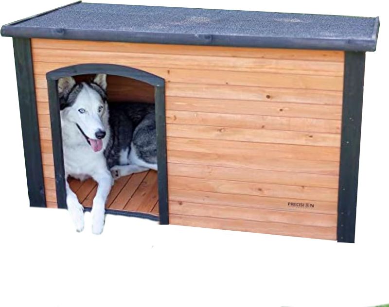 Photo 1 of PRECISION PET PRODUCTS Extreme Outback Log Cabin Dog House, Large, Natural Wood (7027013)
