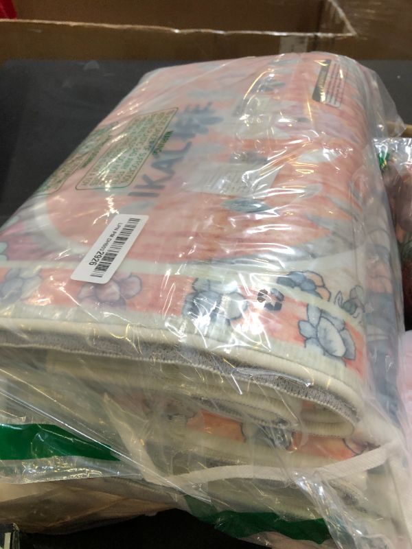 Photo 1 of IKALIFE Vintage Washable Rug 5x7 - Machine Washable Floral Area Rugs with Non Slip Backing for Living Room Bedroom Dining Room Stain Resistant, Home Office Decor, Soft Low-Pile Carpet, Orange