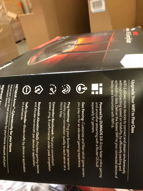 Photo 1 of NETGEAR Nighthawk Pro Gaming 6-Stream WiFi 6 Router (XR1000) - Security Features, AX5400 Wireless Speed (up to 5.4Gbps), DumaOS 3.0 Optimizes Lag-free Server Connections, 4 x 1G Ethernet ports