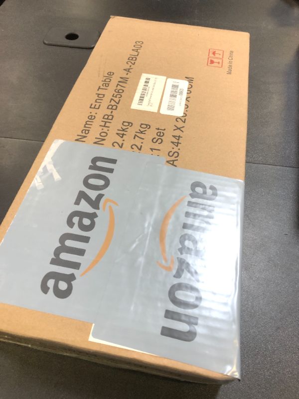 Photo 1 of Yusong Narrow Side Table for Small Spaces, Small End Table with Magazine Holder, Skinny Slim Little Thin Table for Living Room, Bedroom, Sofa, Black Oak