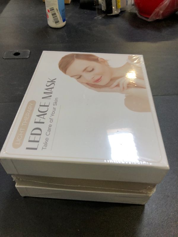 View 2 of SDKWDH Red Light Therapy for Face, Led Face Mask Light Therapy, 7 Colors LED Facial Skin Care Mask