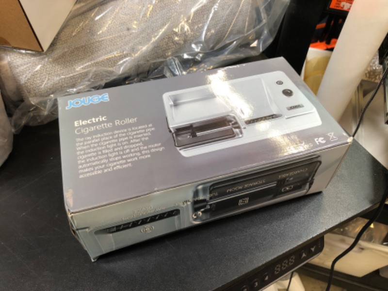 Photo 1 of Electric Cigarette Injector Machine Rechargeable Cigarette Rolling Maker Infrared Sensing Portable Tobacco Injector Household Automatic Rolling Machine 8mm Tube (Silver)