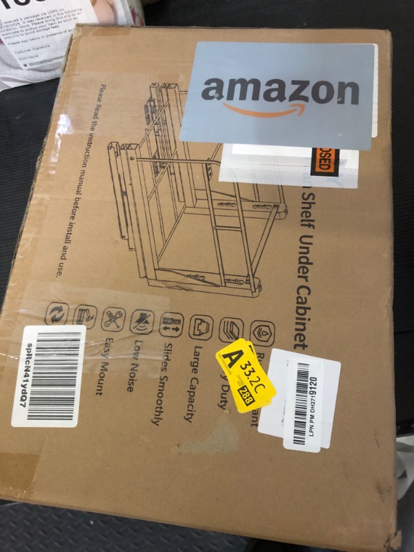 Photo 1 of LIONONLY Pull Out Trash Can Under Cabinet Kit with Soft-Close Slides(Trash Bin Not Included),Under Sink Garbage Can Pull Out, for Kitchen, Sink, Drawer, Require Minimum Cabinet Opening 12" W X 18" D