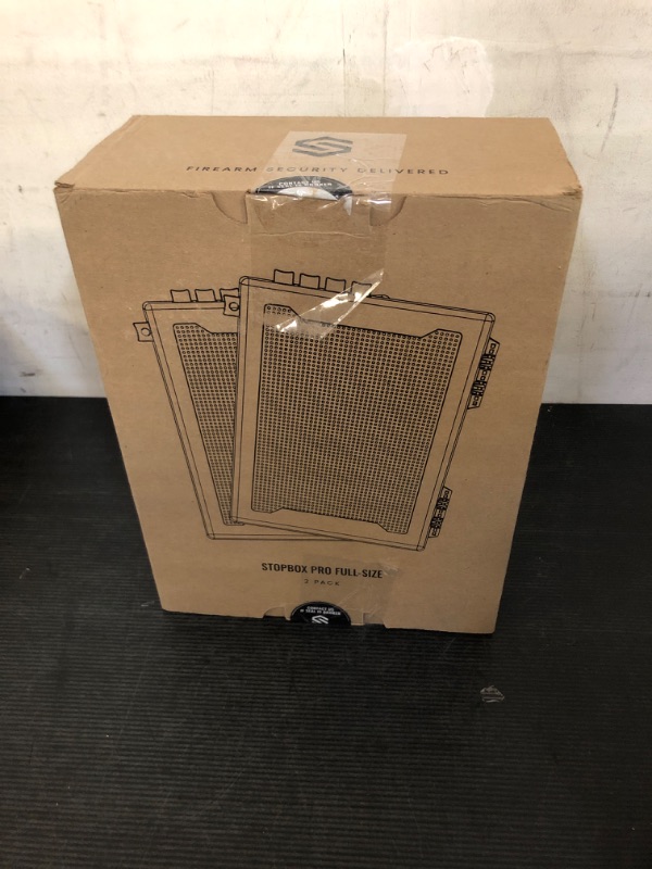 Photo 1 of Stopbox Pro  Safe Alternative for Handgun Storage, Instant Access Portable Gun Case, TSA Compliant Lock Box for Car, Travel or Home Safe Box, Quick Access Pistol Safe | Black - 2PK (Full-Size Only)