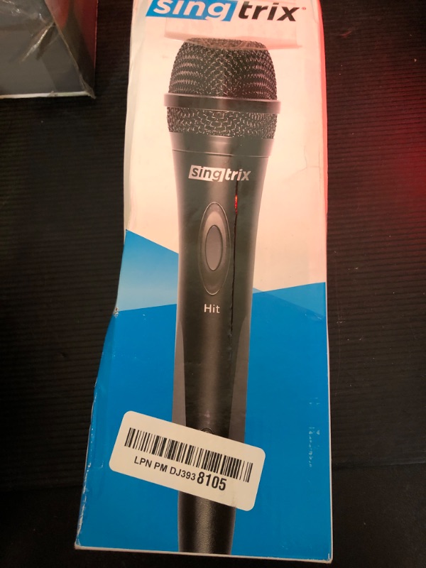 Photo 1 of Singtrix Professional Karaoke Machine Microphone with Hit Button to Activate Effects and Voice Enhancements (SGTXMIC1), Black