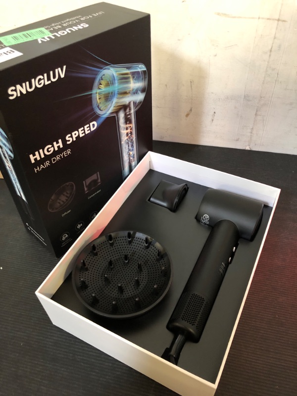 Photo 1 of 160000 RPM High Speed Hair Dryer,200 Million Negative Ionic Blow Professional Dryer for Fast Drying, Low Noise Thermo-Control Hair-Dryer-with-Diffuser and Nozzle