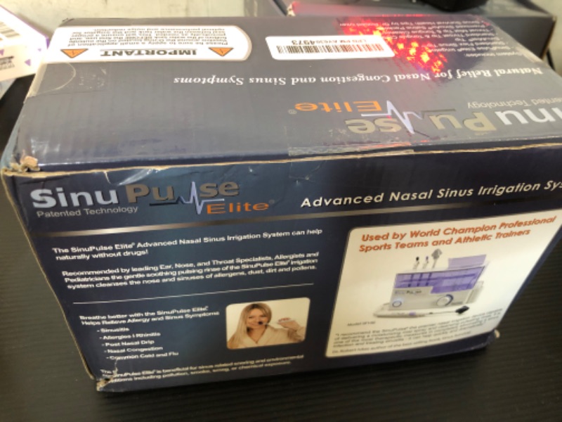 Photo 2 of SinuPulse Elite Advanced Nasal Irrigation System with 30 SinuAir Saline Packets, Pulsating Nasal Congestion Relief & Sinus Rinse Machine, More Effective Than Neti Pot or Nose Spray