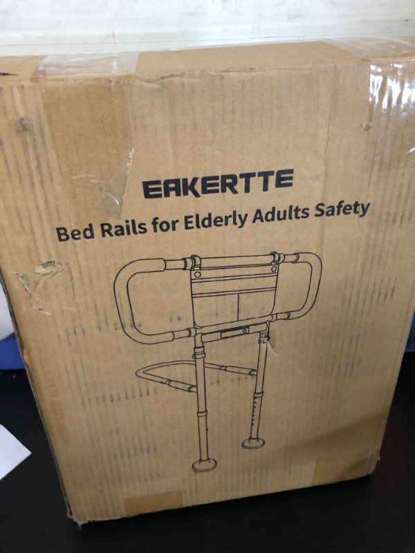 Photo 1 of Bed Rails for Elderly Adults Safety: Adjustable Heights Bed Cane with Storage Pocket, Non-Slip Handle, Motion Sensor Light, Bedrails for Elderly Adults Grab Bar Bed Handrails, Can Withstand 400LB