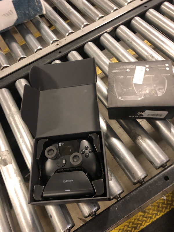 Photo 1 of ManbaOne Interactive Screen Wireless Gaming Controller for PC/Switch/iOS/Android,Hall Effect Stick & Trigger,RGB Lighting,Remappable Buttons,1800mAh with Charging Dock (Black)