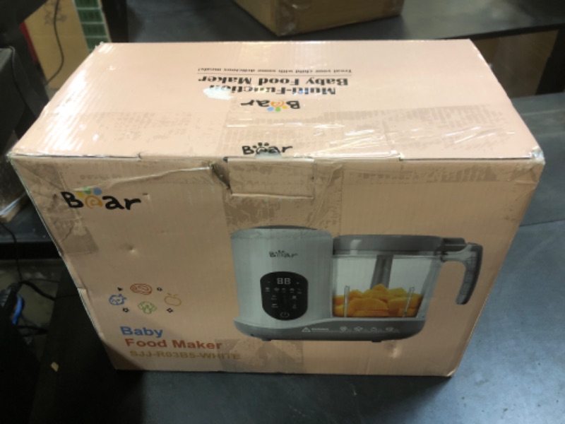 Photo 1 of BEAR 2024 Baby Food Maker | One Step Baby Food Processor Steamer Puree Blender | Auto Cooking & Grinding | Baby Food Puree Maker with Self Cleans | Touch Screen Control, White