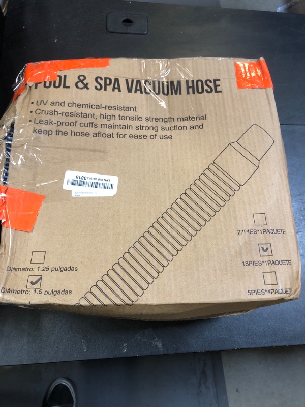 View 2 of BEWAVE Pool Vacuum Hose, Above/In Ground Manual Heavy Duty Swimming Pool Hose with Swivel Cuff, 1-1/2 In x 18 Ft