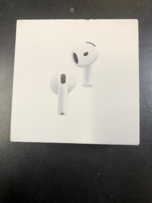 Photo 1 of Apple AirPods 4 Wireless Earbuds, Bluetooth Headphones, with Active Noise Cancellation, Adaptive Audio, Transparency Mode, Personalized Spatial Audio, USB-C Charging Case, Wireless Charging, H2 Chip