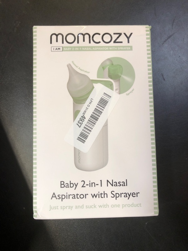 Photo 1 of Momcozy 2-in-1 Baby Nasal Aspirator with Nasal Spray, Electric Nasal Aspirator for Baby, Battery Powered Nose Aspirator for Newborn and Toddler, 2 Tips Replacements