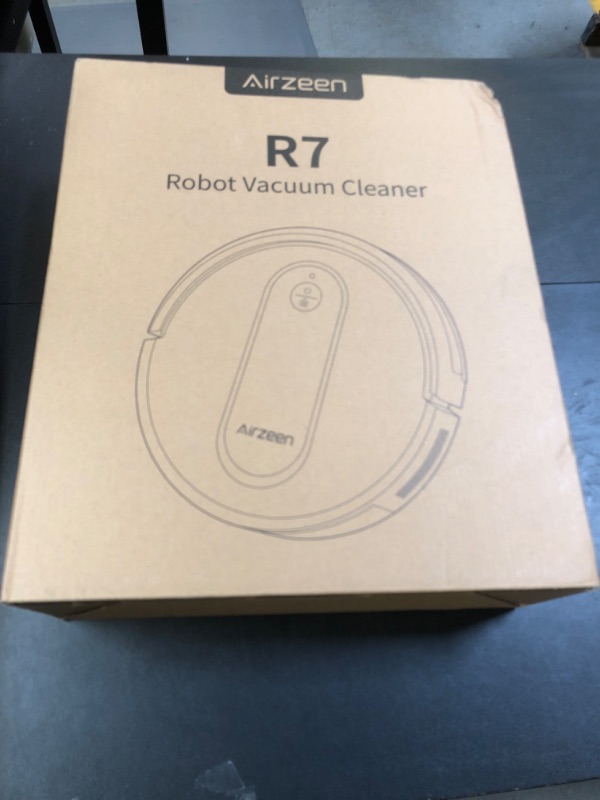 Photo 1 of Airzeen Robot Vacuum Cleaner with 3000Pa Suction,Personalized Cleaning Settings,Auto Self-Charging Robotic Vacuum,Carpet Booster,App/Alexa/Remote Control, Ideal for Pet Hair/Hard Floor/Carpet,R7