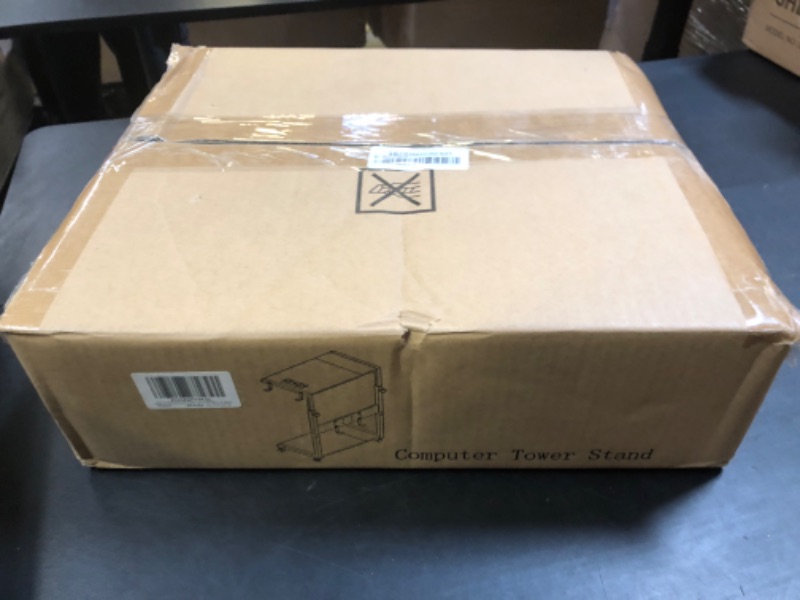 Photo 1 of Eyre Computer Tower Stand - Adjustable PC Tower Stand CPU Holder Cart with Charging Station for Office Home Classroom,23.03"-28.3" H, black