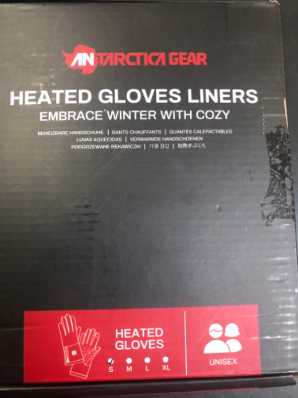 Photo 1 of Heated Gloves, Antarctica Gear Winter Liners Heating Gloves for Men and Women, 3200mAh Rechargeable Battery Included, Hand Warm Gloves for Cold Weather?S?