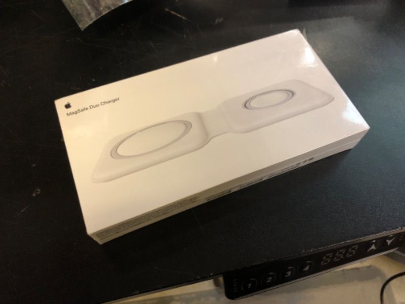 Photo 1 of Apple MagSafe Duo - Wireless Charger with Fast Charging Capability, Type C Wall Charger, Compatible with iPhone, AirPods and Watch
