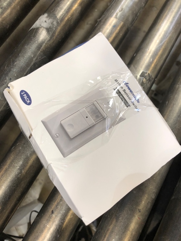 Photo 1 of DEWENWILS Motion Sensor Light Switch, Single Pole, Motion Activated Wall Switch, Needs Neutral Wire, 5A for Hallway, Bathroom, Storage Room, 2 Pack, UL Listed, White
