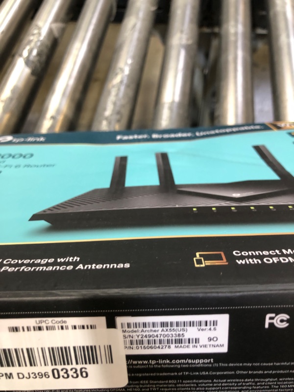 Photo 1 of TP-Link AX3000 WiFi 6 Router – 802.11ax Wireless Router, Gigabit, Dual Band Internet Router, VPN Router, OneMesh Compatible (Archer AX55)