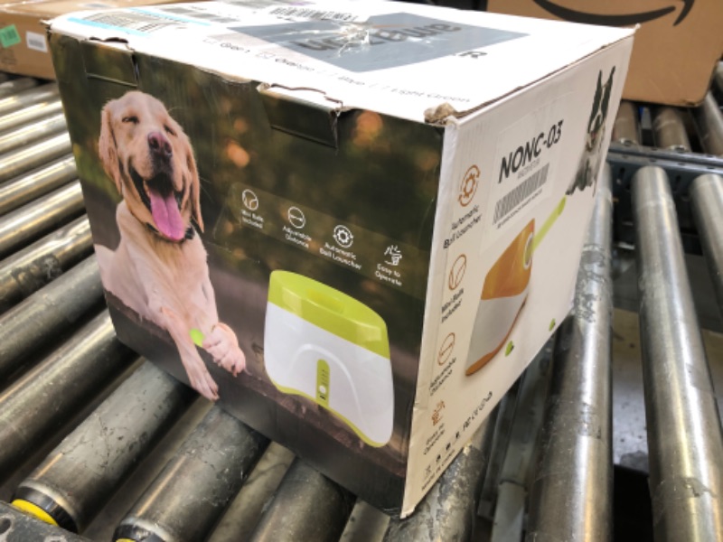 Photo 1 of MEKAPLE Dog Ball Thrower Launcher, Automatic Launcher with 6 Mini Tennis Balls, Interactive Dog Toys Indoor Outdoor Ball Thrower Machine for Small Dogs with 3 Distance Settings