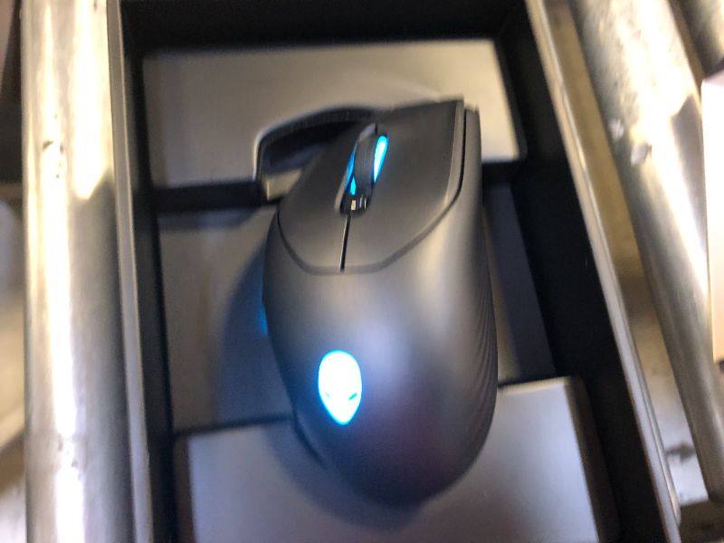 Photo 3 of Alienware AW720M Tri-Mode Wireless Gaming Mouse - 2.4GHz Wireless, Bluetooth 5.1, 26,000 DPI, 8-Fully Programmable Buttons, Magnetic Snap Charging Adapter USB-A to USB-C Cable - Dark Side of The Moon