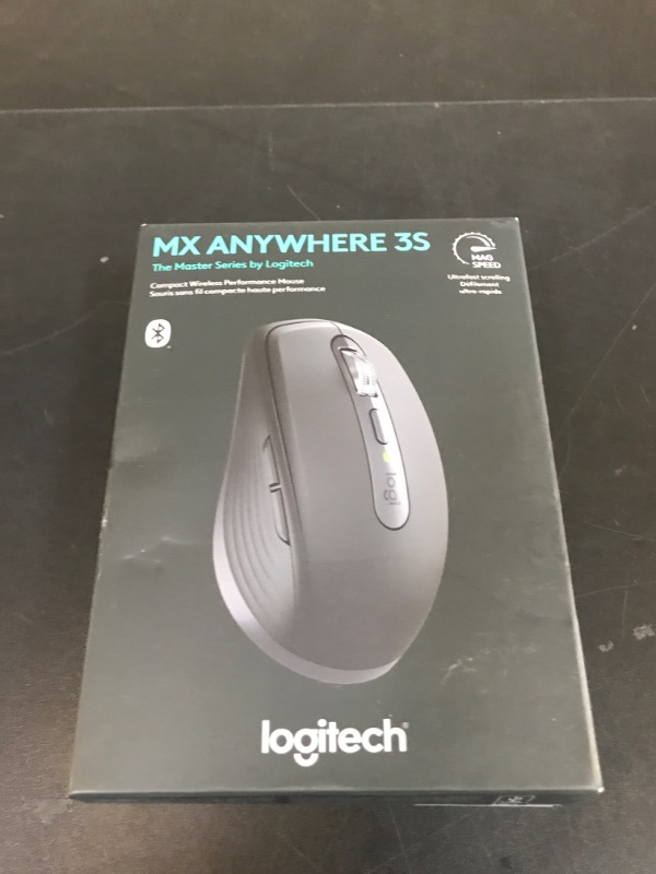 Photo 1 of Logitech MX Anywhere 3S Compact Wireless Mouse, Fast Scrolling, 8K DPI Any-Surface Tracking, Quiet Clicks, Programmable Buttons, USB C, Bluetooth, Windows PC, Linux, Chrome, Mac - Graphite