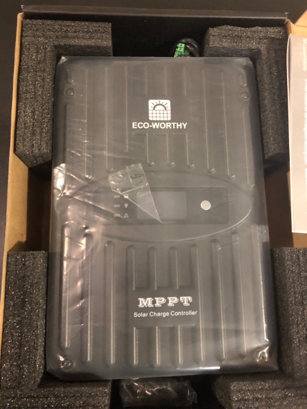 Photo 1 of ECO-WORTHY 40A MPPT Solar Charge Controller 12V/24V DC Input & Digital OLED Display & Temp Sensor & Negative Ground, 99% Charging Efficiency Solar Regulator for Lithium, Sealed and Flooded Battery