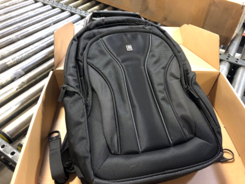 Photo 1 of LEVEL8 Laptop Backpack, Work Backpack for Men Women, Travel Computer Bag for Business Fits 15.6" Laptop and Notebook - Black