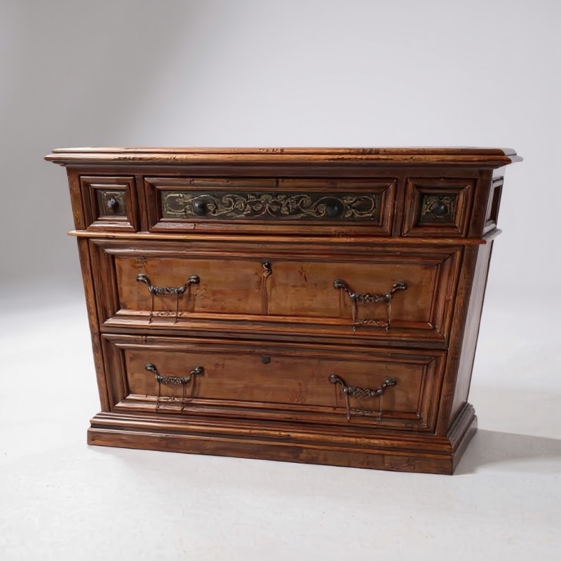 Photo 1 of STANLEY MAHOGANY 5 DRAWER FILE CABINET 42" X 21" H 40"