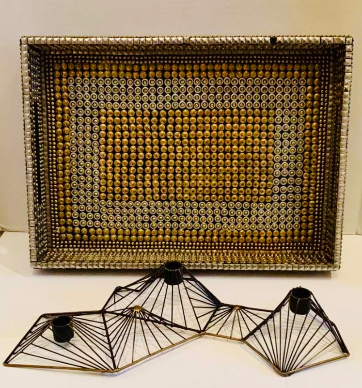 Photo 1 of KIM SEYBERT VANITY TRAY, WIRE CANDLE HOLDER