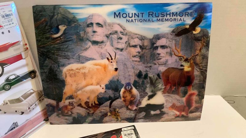 Photo 1 of CALENDARS AND 7 LENTICULAR MOUNT RUSHMORE ARTWORK