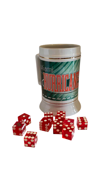 Photo 1 of MIAMI HURRICANES MUG AND DICE