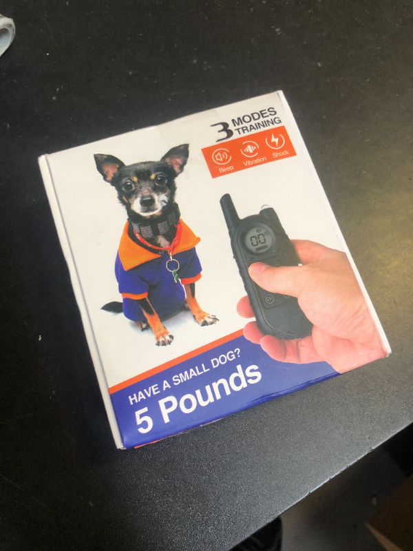 Photo 1 of Tiniest Dog Shock Collar, Lightest Dog Training Collar with Remote for Small Dogs 5-15lbs & Medium Large Dogs/Puppies, Waterproof, Rechargeable, 1300ft Range (Orange&Small)