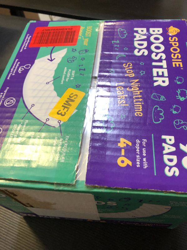 Photo 1 of Sposie Booster Pads, Stop Overnight Diaper Leaks, Adhesive-Free for Easy repositioning, Helps Reduce Nighttime Diaper Changes and Diaper Rash, Use with Sizes 4-6, 90 ct.