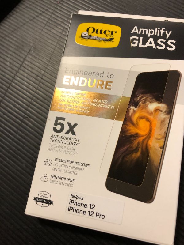Photo 1 of OtterBox AMPLIFY GLASS SERIES Screen Protector for iPhone 12 & iPhone 12 Pro - CLEAR