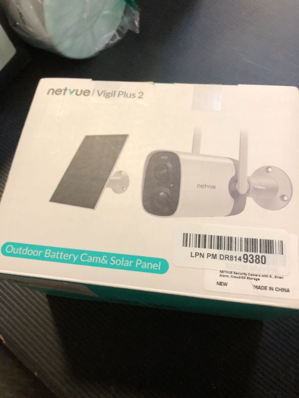 Photo 1 of NETVUE Security Camera with Solar Panel, 2K Color Night Vision AI Motion Detection, WiFi Home Wireless Outdoor Camera, IP65 Weatherproof, 2 Way Audio, Spotlight Siren Alarm, Cloud/SD Storage