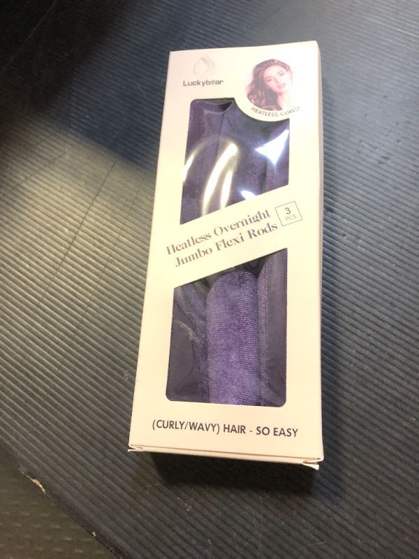 Photo 1 of Luckybear Purple Satin Flexi Rod, 3 Pack - Heatless Hair Curler, Jumbo Heatless Curls for All Hair Types, Overnight Sleeping Curls Styling Tools