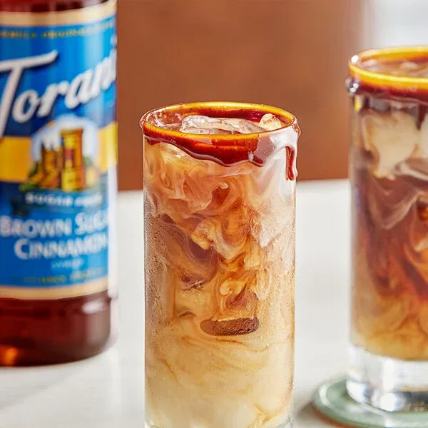 Photo 1 of Torani Sugar-Free Brown Sugar Cinnamon Flavoring Syrup 750 mL Plastic Bottle- 11/2026