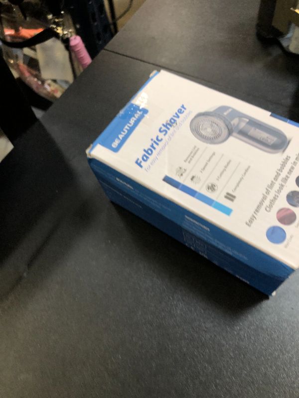 Photo 1 of BEAUTURAL Fabric Shaver and Lint Remover, Sweater Defuzzer with 2-Speeds, 2 Replaceable Stainless Steel Blades, Battery Operated, Remove Clothes Fuzz, Lint Balls, Pills, Bobbles Gray