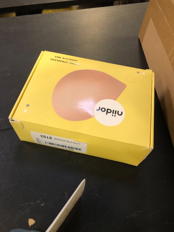 Photo 1 of Niidor Strapless Bras for Women Sticky Bra Push Up Invisible Backless Bra with Nipple Covers Nude