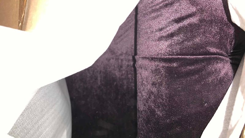 Photo 1 of TUFTED NAILHEAD PURPLE SOFA ONE ARM