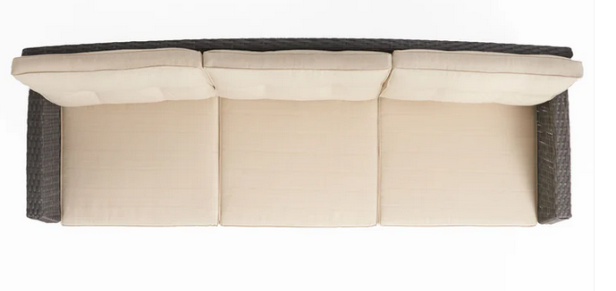 Photo 1 of AMIGO OUTDOOR WICKER GREY AND BEIGE 3 SEATER SOFA