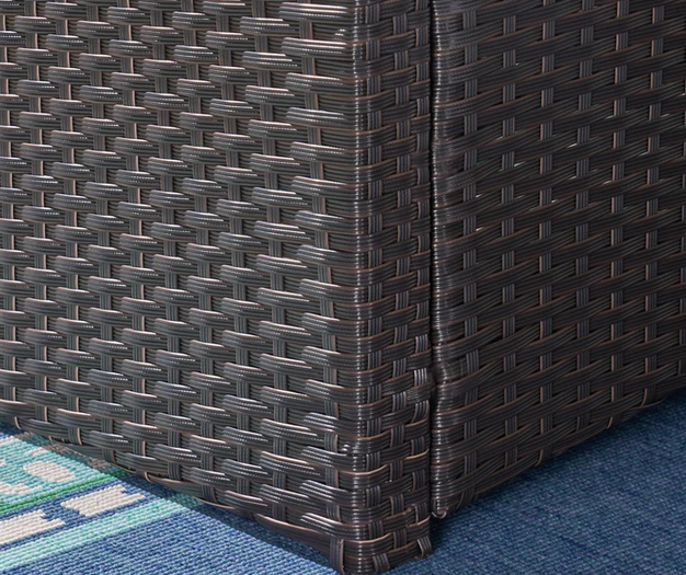 Photo 1 of AMIGO OUTDOOR WICKER GREY AND BEIGE 3 SEATER SOFA