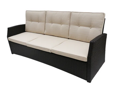 Photo 1 of CHRISTOPHER KNIGHT HOME AMIGO 3 SEATER OUTDOOR WICKER SOFA GREY AND BEIGE