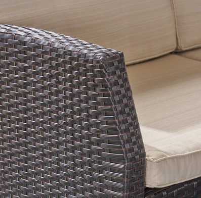 Photo 1 of CHRISTOPHER KNIGHT HOME AMIGO 3 SEATER OUTDOOR WICKER SOFA GREY AND BEIGE
