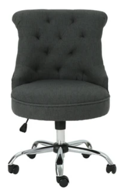 Photo 1 of TYESHA DARK GRAY TUFTED OFFICE ROLLING FABRIC CHAIR