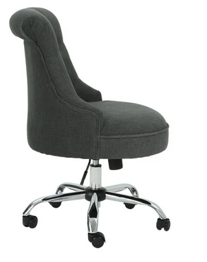 Photo 1 of TYESHA DARK GRAY TUFTED OFFICE ROLLING FABRIC CHAIR